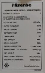 Hisense 520L Bottom Mount Refrigerator HR6BMFF520SD