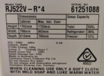 Westinghouse 520L Top Mount Fridge RJ522V-R