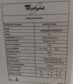 Whirlpool 405L Top Mount Fridge Freezer – WHPTM41700WH