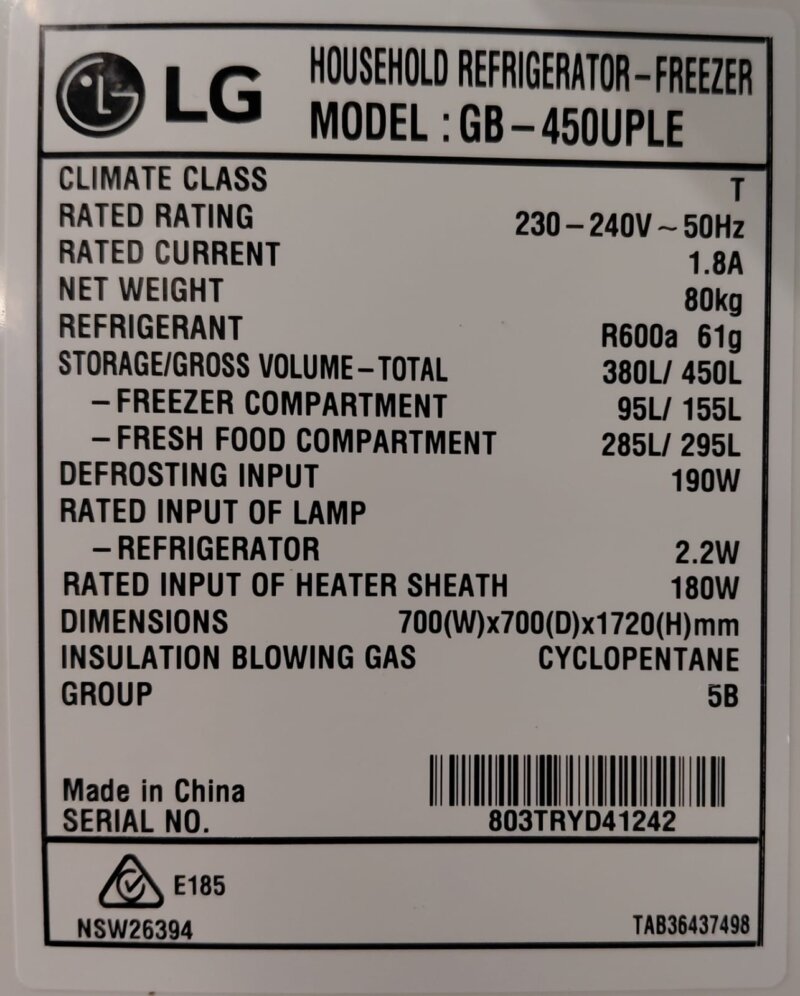 LG 450L Bottom Mount Refrigerator – GB-450UPLE