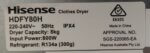 Refurbished Hisense 8kg Heat Pump Dryer HDFY80H