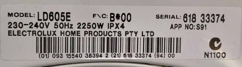 Westinghouse 6kg Vented Dryer LD605E