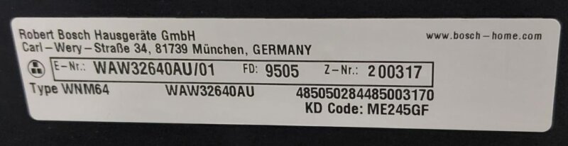 Bosch Series 8 8KG Front Load Washer – WAW28441AU