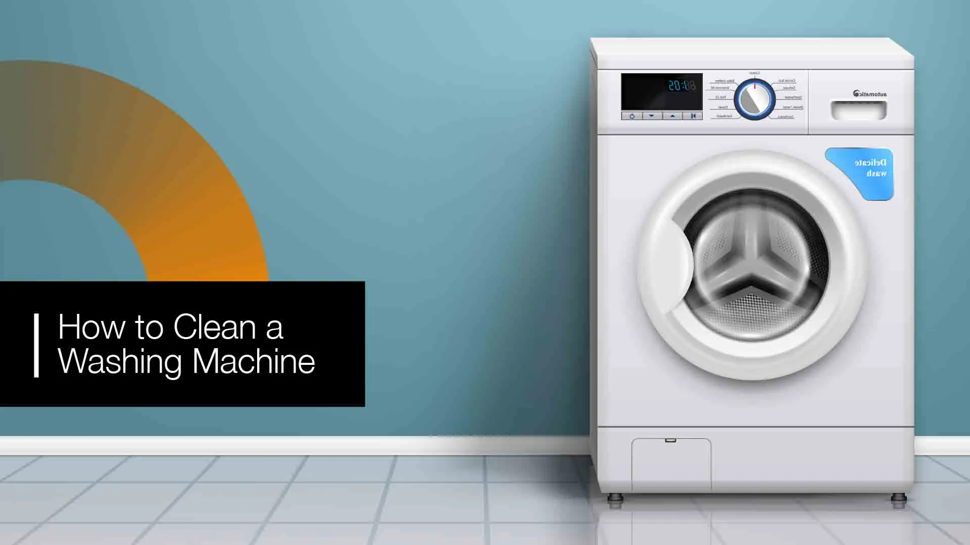 Cleaning the inside of a washing machine drum to remove detergent residue and bacteria.