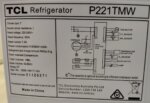 TCL 198L Top Mount Fridge – P221TMW
