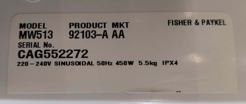 Fisher & Paykel 5.5kg Top Load Washing Machine – MW513