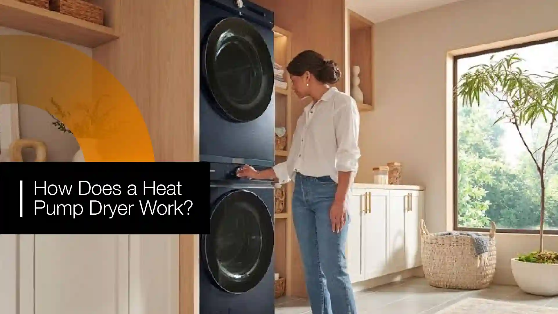 Heat pump dryer using a closed-loop system to dry clothes efficiently.