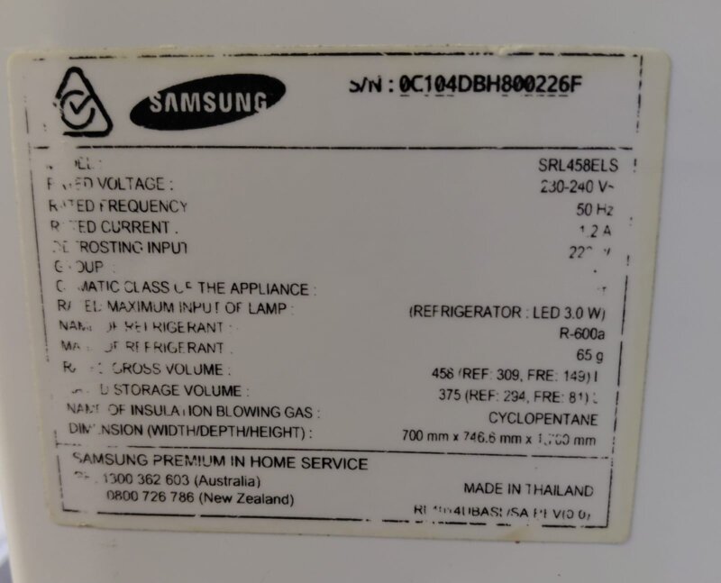 Samsung 458L Bottom Mount Fridge SRL458ELS (5)