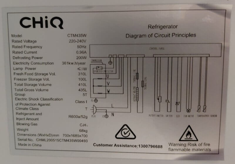 CHiQ 435L Top Mount Fridge – CTM435W
