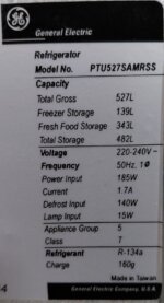 GE 527L Top Mount Fridge – PTU527SAMRSS