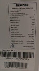 Hisense 526L Top Mount Fridge Freezer – HR6TFF526