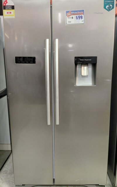 Hisense 610L Side by Side Fridge HR6SBSFF610SW