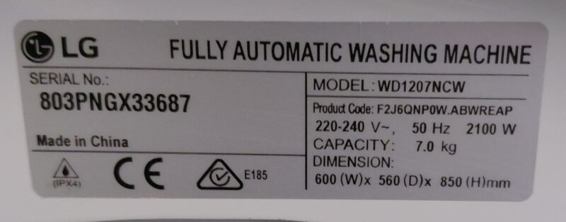 The LG WD1207NCW 7kg Front Load Washing Machine features 6 Motion Wash Technology, an Inverter Direct Drive Motor, 1200 rpm spin speed and 14 wash programs. This refurbished washing machine has been checked, tested and cleaned by WA White Goods and comes with a 3-month warranty. Delivery and pick-up available.