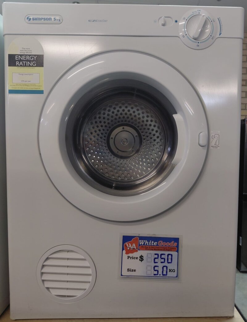 Simpson 5kg Vented Dryer 39S500M