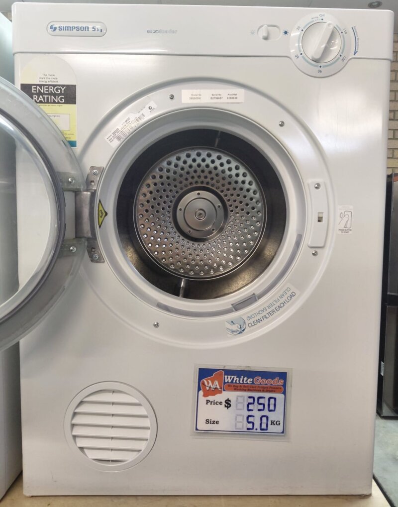 Simpson 5kg Vented Dryer 39S500M