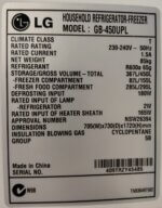 LG 450L Bottom Mount Fridge GB-450UPL