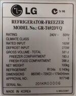 LG 581L Top Mount Fridge GR-T692DVQ