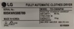 LG 8kg Condenser Sensor Dryer TD-C80NPW