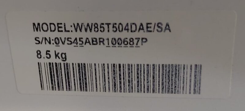 Samsung 8.5kg Front Load Washing Machine WW85T504DAE