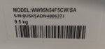 Samsung 9.5kg Front Load Washing Machine WW95N54F5CW