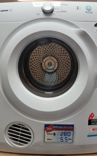 Simpson 5.5kg Vented Dryer SDV556HQWA