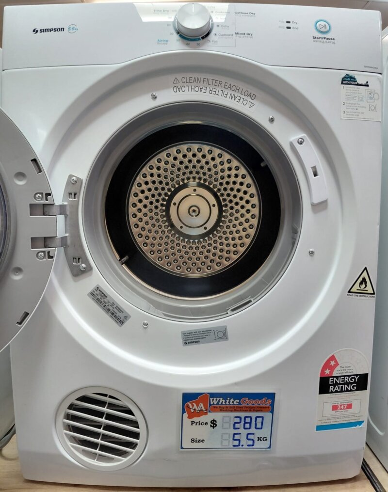 Simpson 5.5kg Vented Dryer SDV556HQWA